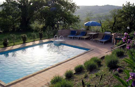 The Swimming Pool at the Le Marche Villa